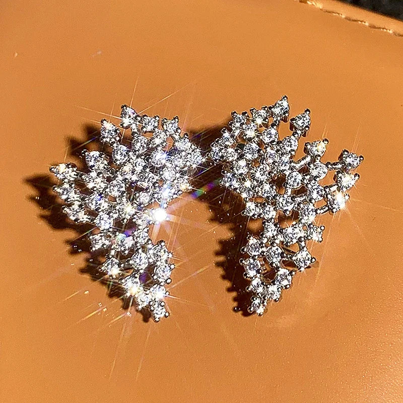 Women's Stud Earrings Full with Small Cubic Zirconia Bling Bling Female Accessories Wedding Party Trendy Jewelry - EUFASHIONBAGS