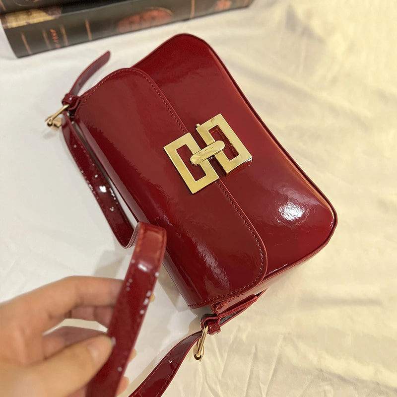 Luxury Women Brand PU Leather Crossbody Bag High-end Texture Underarm Bag for Women Crossbody Bag Small Square Bag - EUFASHIONBAGS