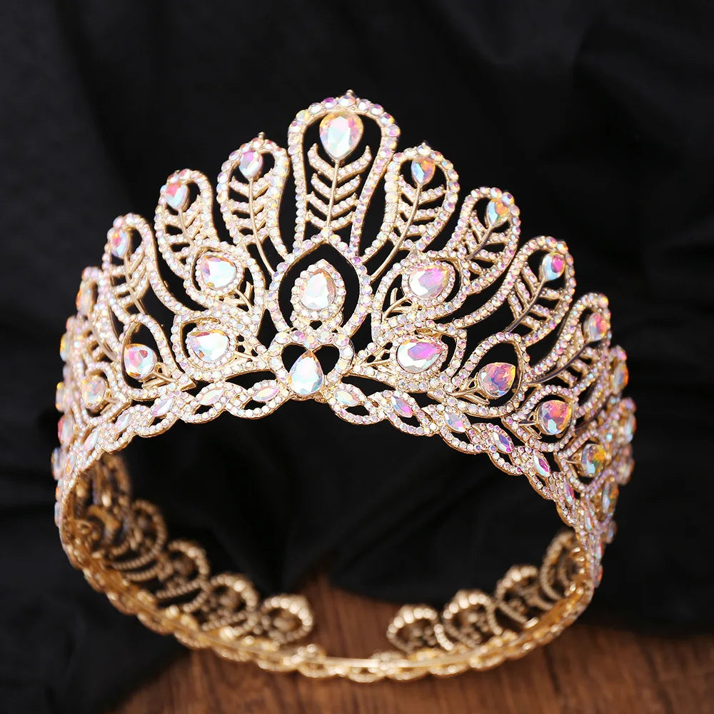 Miss Thailand Power of Resilience Pageant Royal Queen Large Diadem Bridal Crown Headdress Wedding Dress Hair Jewelry Accessories - EUFASHIONBAGS