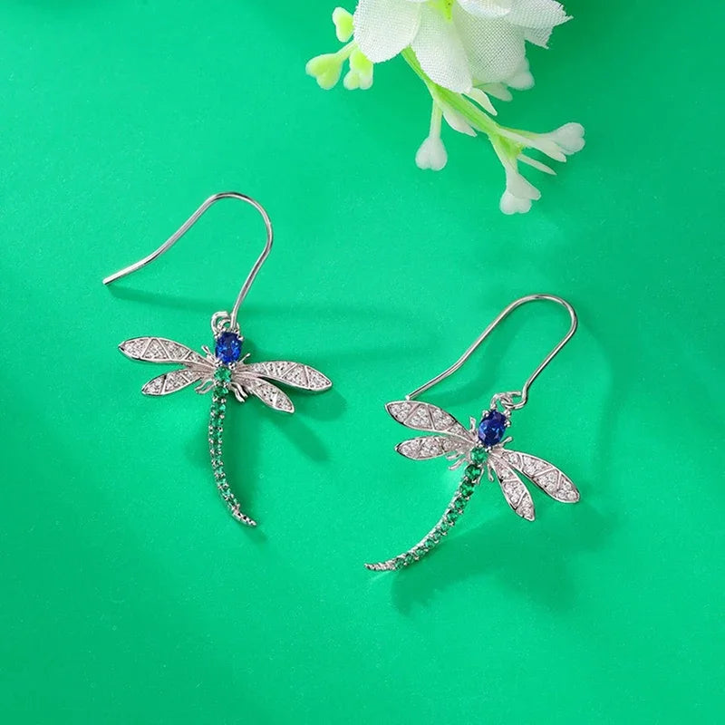 Cute Dragonfly Drop Earrings for Women Active Dainty Insect Accessories Fashion Gorgeous Charms Party Jewelry Girl Gifts