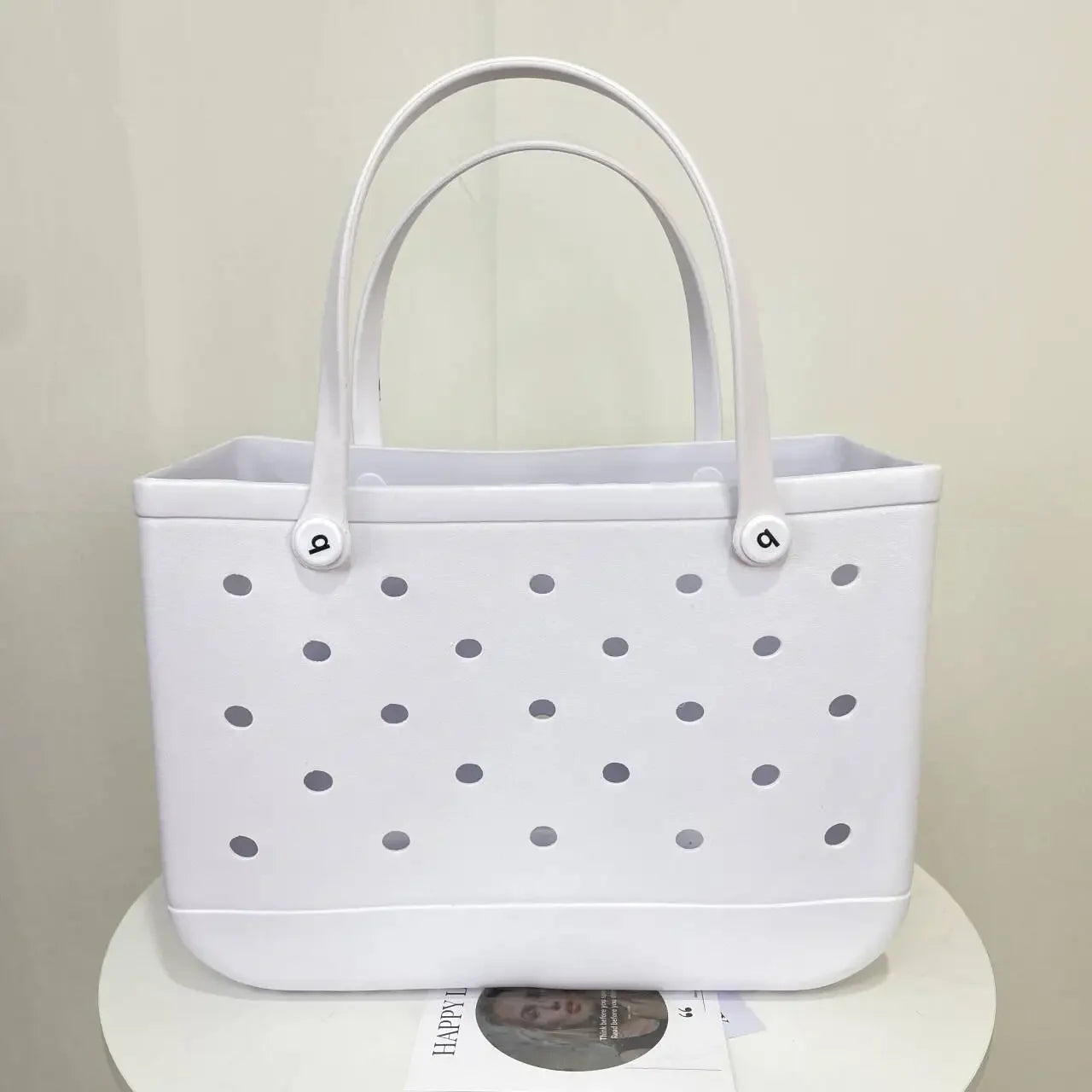 Croc Beach Tote Bag Rubber EVA Waterproof Basket Extra Large Women Shopping Shoulder Handbag Beach Jelly Sac Tote Bag Purse - EUFASHIONBAGS