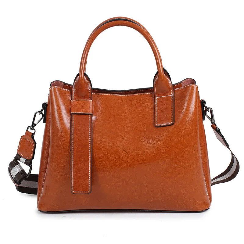 Cowhide Women's Tote Bag New Large Genuine Leather Women Shoulder Crossbody Bags Fashion Female Handbag