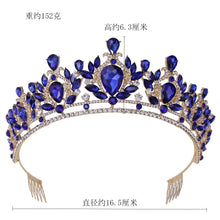 Cargar imagen en el visor de la galería, Baroque Luxury Crystal Wedding Bridal Tiaras And Crowns Headband For Women Bride Wedding Bridal Hair Accessories Jewelry Crown