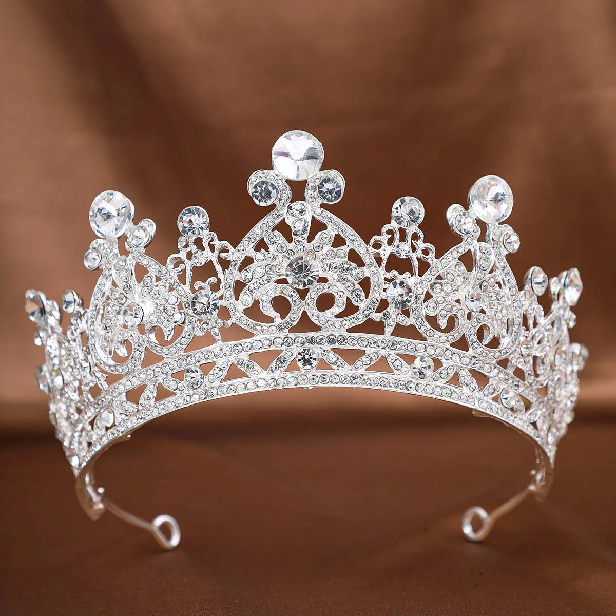 Silver Color Crowns and Tiaras Wedding Hair Accessories For Women Crown For Bridal Crystal Rhinestone Diadema Tiaras Bride Crown