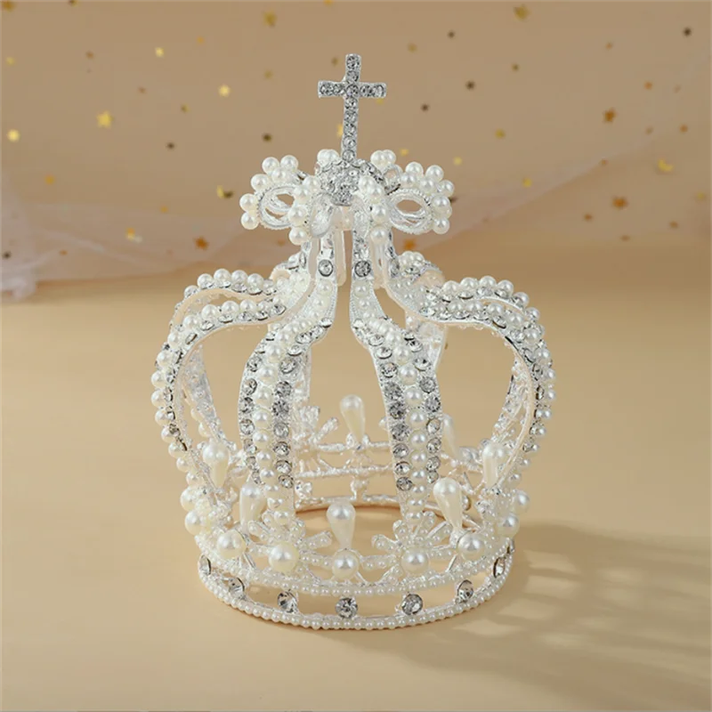 Crystal Vintage Royal Queen King Tiaras and Crowns Men/Women Pageant Prom Diadem Hair Ornaments Wedding Hair Jewelry Accessories - EUFASHIONBAGS