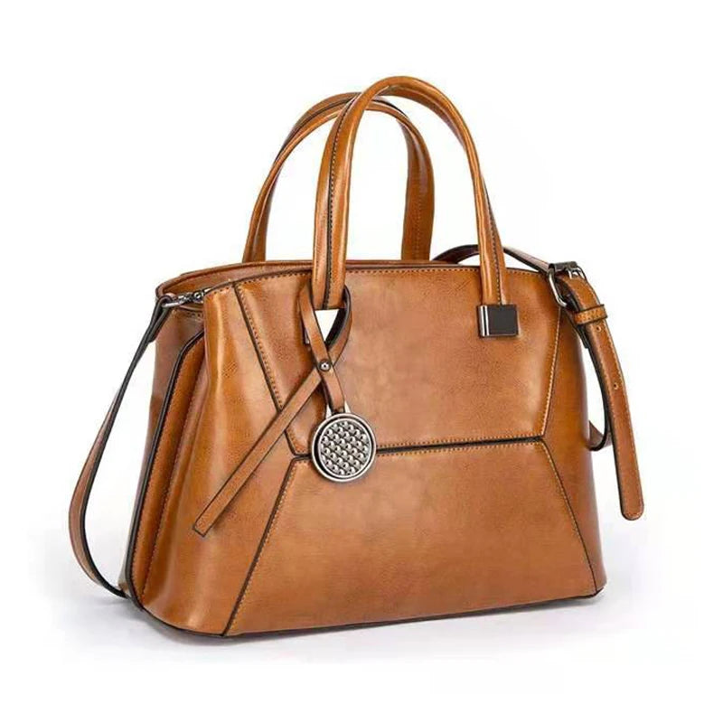 Genuine Leather Women's Bag New Large Cowhide Shoulder Bags Women Fashion Crossbody Bag Female Handbag