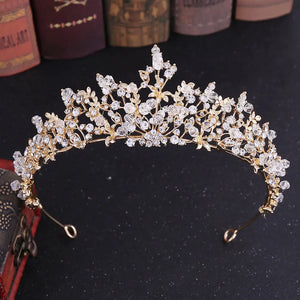 Trendy Baroque Crystal Luxury Wedding Crowns Handmade Rhinestone Beads For Bride Tiaras Fashion Queen Headpiece Hair Accessories