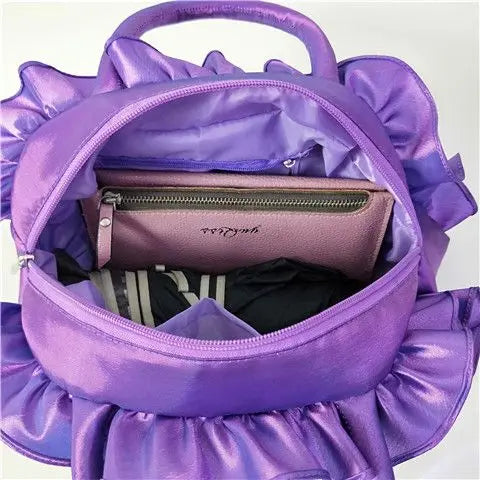 Gothic Purple Y2k Hand Bag Women New Dark Lolita Soft Chic Handle Purse Female Vintage Flower Cute Mini Bag Bolso Mujer - EUFASHIONBAGS