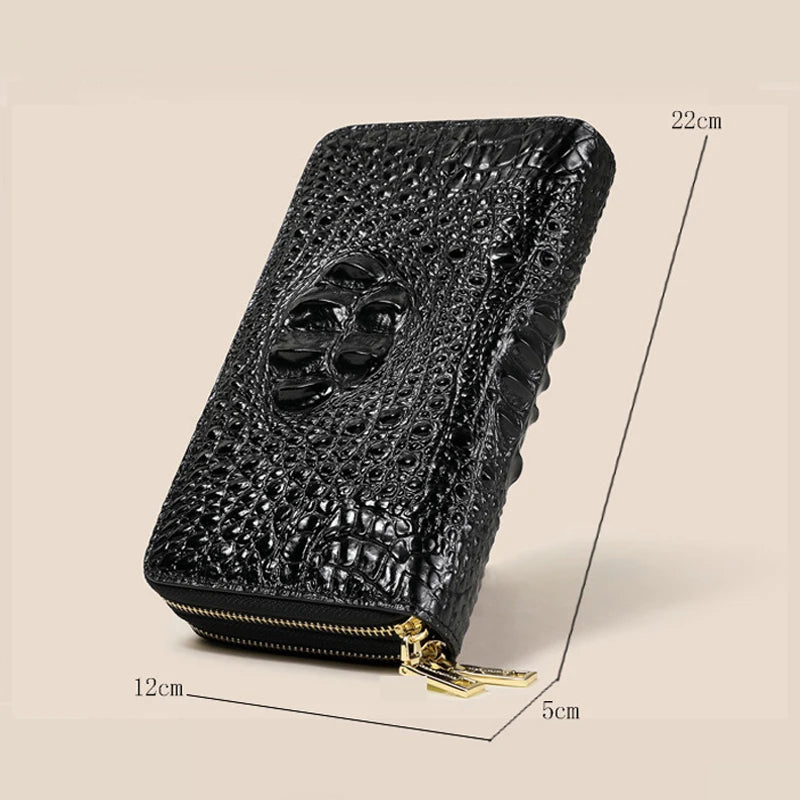 Women's Leather Clutch bag Brand Luxury Designer Women's Bags High Quality Cowhide Crocodile Pattern Bag - EUFASHIONBAGS