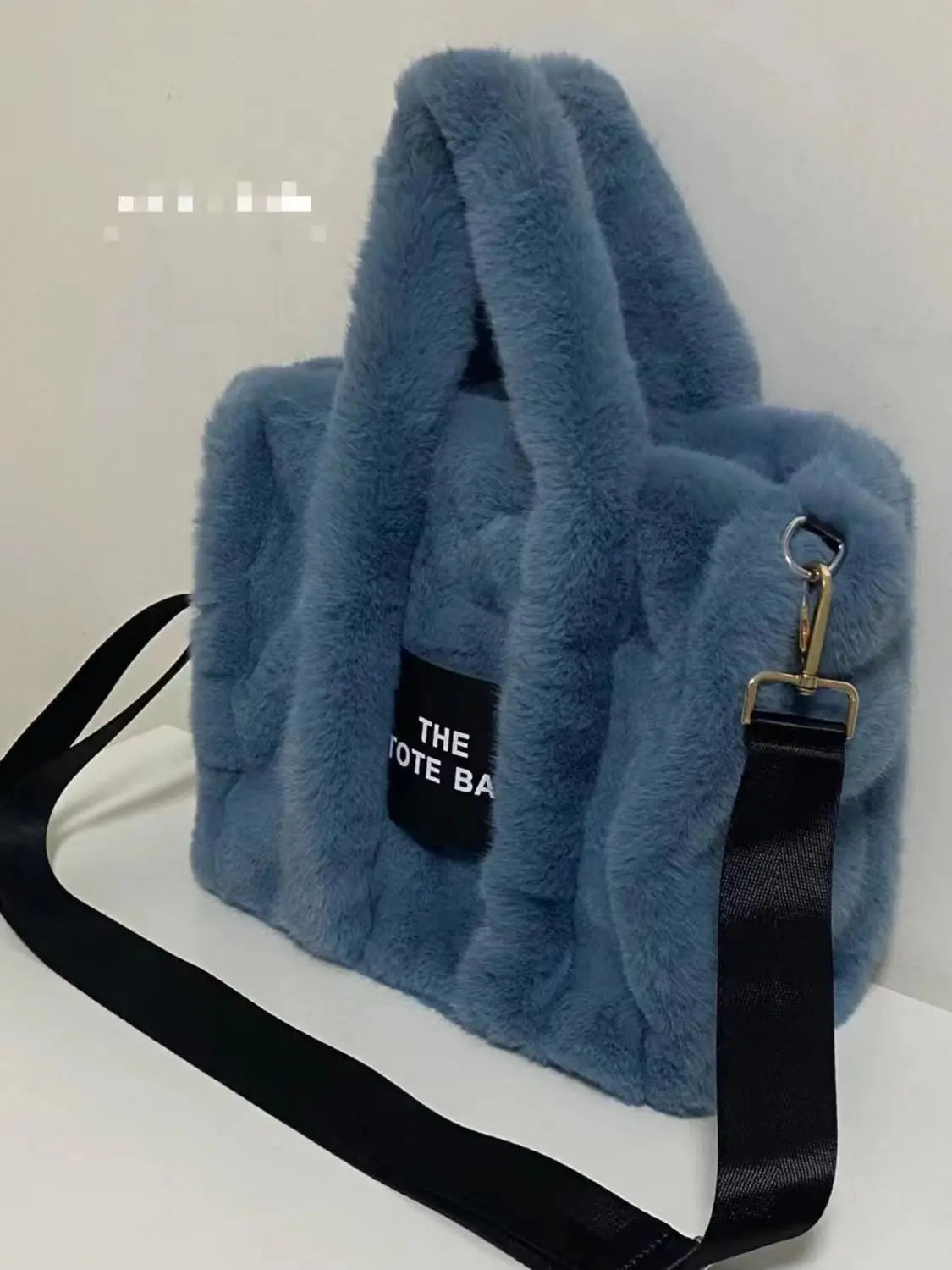 Large Casual Plush Tote Bag Women Autumn Winter Fur Handbag Aesthetic Messenger Bag