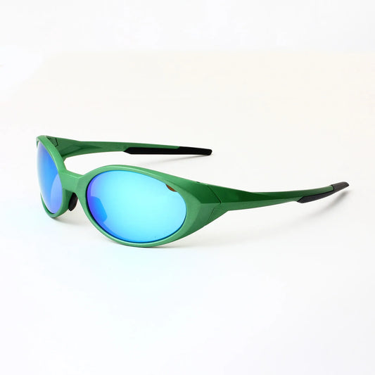 New Fashion Men's Driving and Cycling Sunglasses INS Sports Windproof Mirrors Trendy Women's Green Luxury Glasses UV400