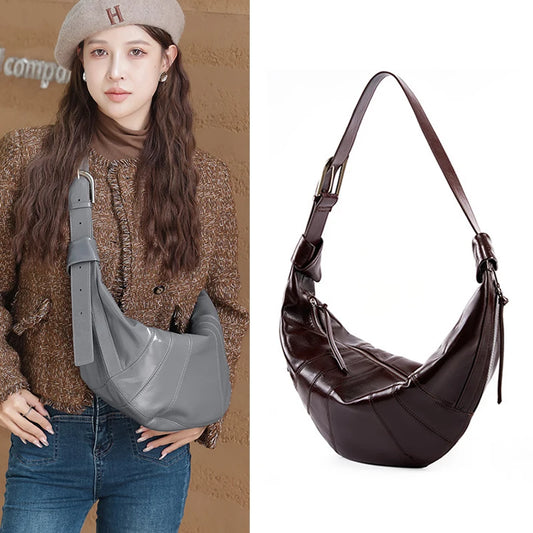 Cowhide Women's Shoulder Bag 2024 New Designer Luxury Bags Genuine Leather Fashion Trend Girls Crossbody Bag