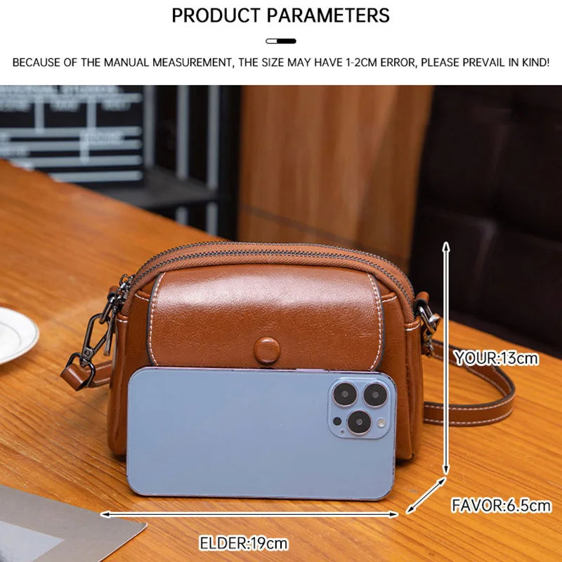 Women Shoulder Bag New Fashion Solid Color Mini Women's Handbag PU Leather Simple Retro Style Female Crossbody Bags