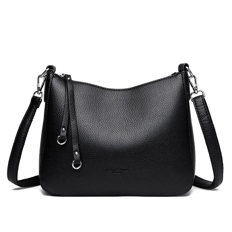 Genuine Brand Women's Soft Leather Shoulder Bags Luxury Designer Crossbody Bags Casual Tote Bag Messenger Commuting Sac