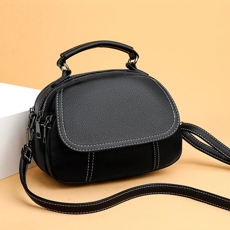 High Quality Fashionable Retro PU Leather Crossbody Bag Classic Small Shoulder Crossbody Bag Women's Luxurious Shell Handbags - EUFASHIONBAGS