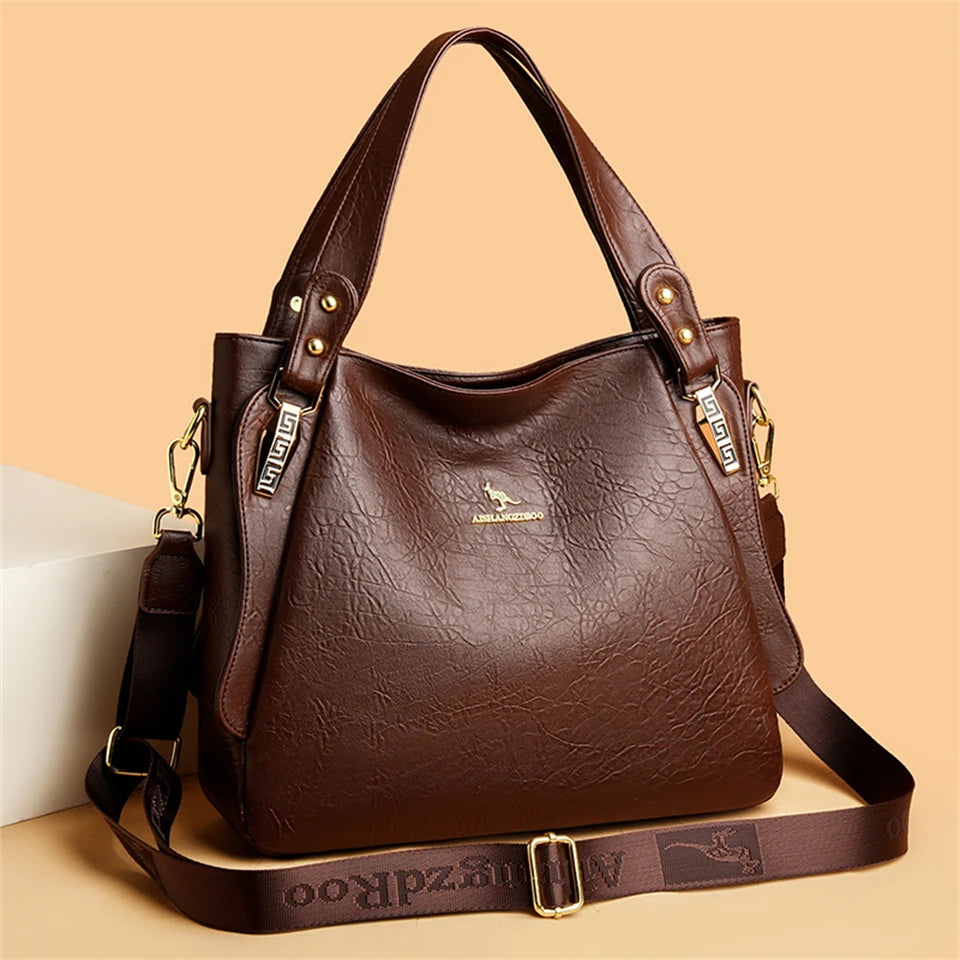 Genuine Brand Soft Leather Top-handle Bags Female Handbags Women Shoulder Crossbody Tote Messanger Bag