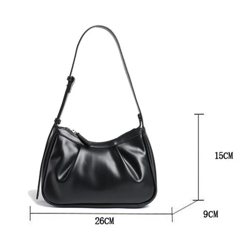 Women Shoulder Bag New PU Leather Luxury Designer Handbag Black Fashion Female Casual Bags