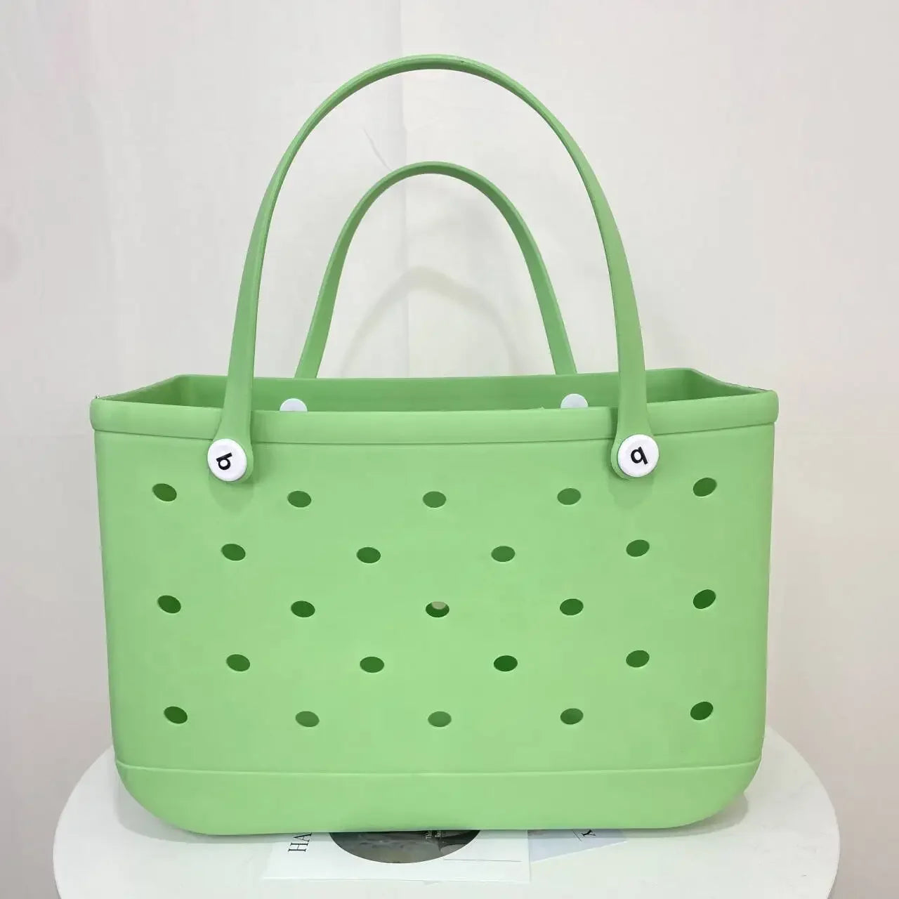 Croc Beach Tote Bag Rubber EVA Waterproof Basket Extra Large Women Shopping Shoulder Handbag Beach Jelly Sac Tote Bag Purse - EUFASHIONBAGS