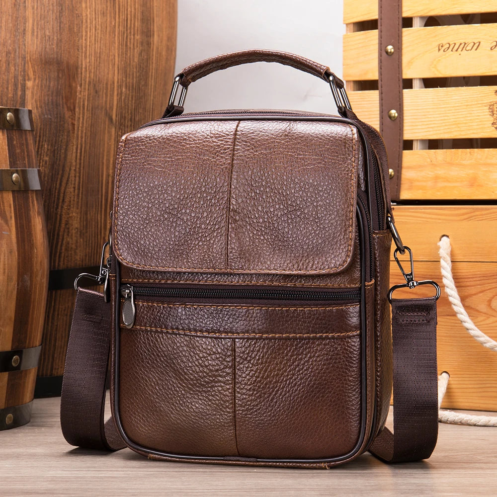 New shoulder bag husband bag men leather bag genuine leather handbag men messenger bag - EUFASHIONBAGS