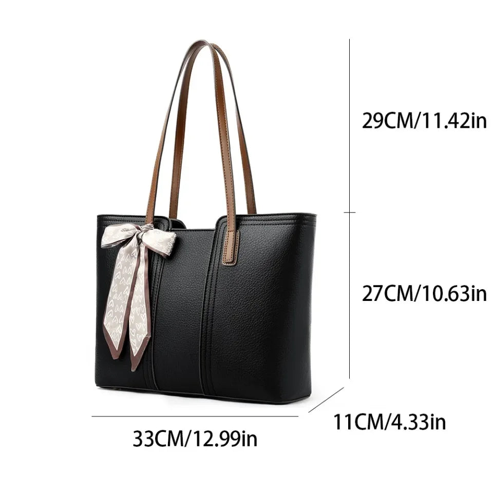 Women High Quality Leather Shoulder Bags Elegant Designer Ladies Luxury Handbag Purse Casual Tote Sac Commuting Shopping Bag - EUFASHIONBAGS