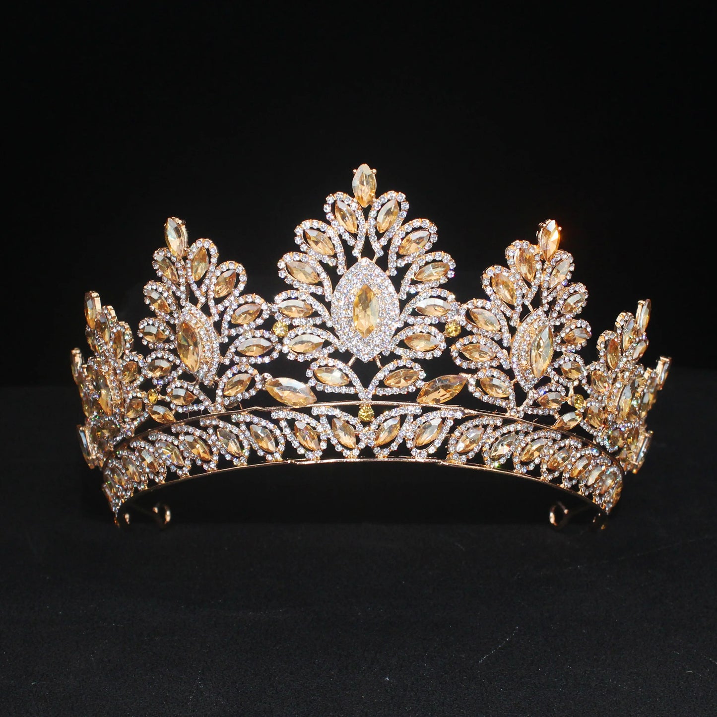 Luxury Crystal Tiara Crowns for Girl Women Pageant Prom Diadem Wedding Bride Hair Jewelry Accessories Bridal Hair Ornaments - EUFASHIONBAGS