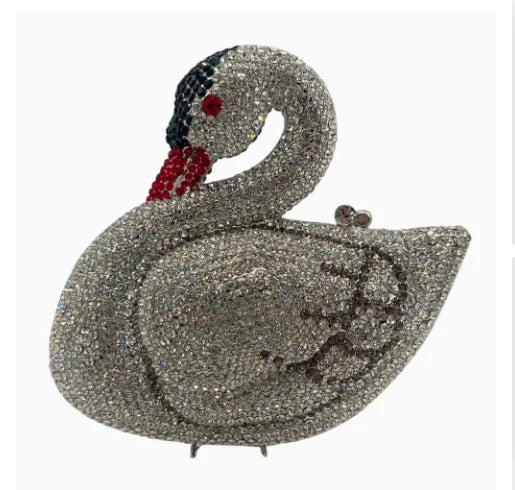 Swan Shaped Diamond Evening Clutch Bags New Rhinestone Day Clutches Metallic Gem Clutch Purses And Handbags Wedding Purse