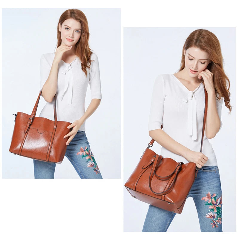 Vintage Tote Bag Large Womens Handbags PU Leather Women’s Shoulder Crossbody Bags Designer Luxury Hand Bag