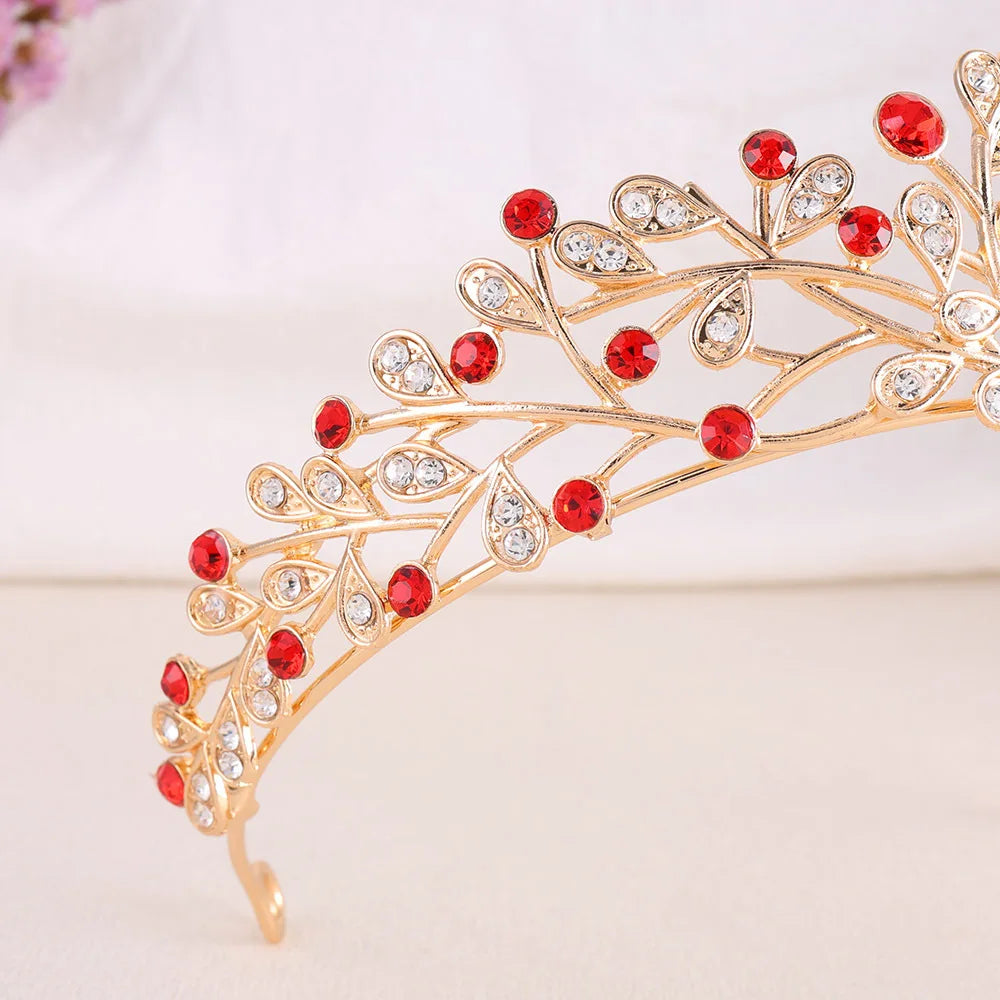 Classic Baroque AB Color Crystal Crown for Women Elegant Delicate Alloy Tiara Hair Band Banquet Party Princess Headdress Jewelry - EUFASHIONBAGS