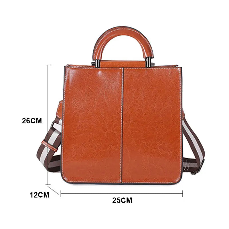 Women's Tote Bag Large  Genuine Leather Women Shoulder Bags Luxury Designer Square Cowhide Female Handbags Crossbody Bag