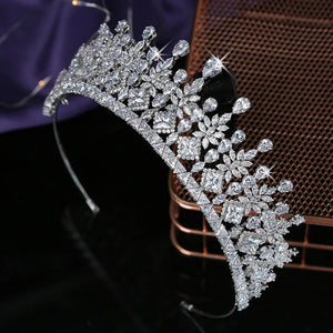 Crown Romance Women Wedding Bridal Hair Accessories Cubic Zirconia Luxury Jewelry Women Jewelry