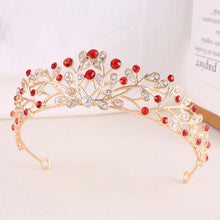 Load image into Gallery viewer, Classic Baroque AB Color Crystal Crown for Women Elegant Delicate Alloy Tiara Hair Band Banquet Party Princess Headdress Jewelry