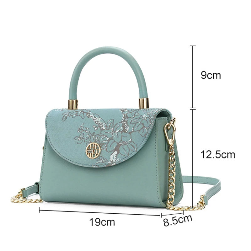 High Quality Genuine Leather Women's Handbag Designer Bags Luxury New Fashion Embroidered Cowhied Leather Crossbody Bag - EUFASHIONBAGS