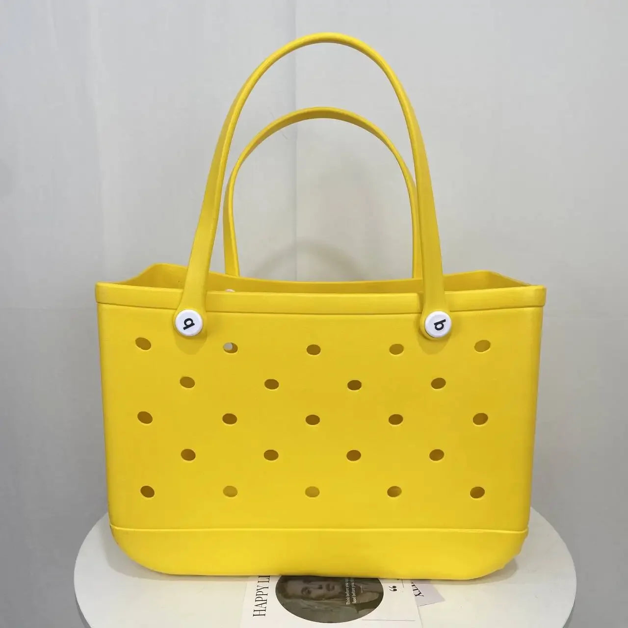 Croc Beach Tote Bag Rubber EVA Waterproof Basket Extra Large Women Shopping Shoulder Handbag Beach Jelly Sac Tote Bag Purse - EUFASHIONBAGS