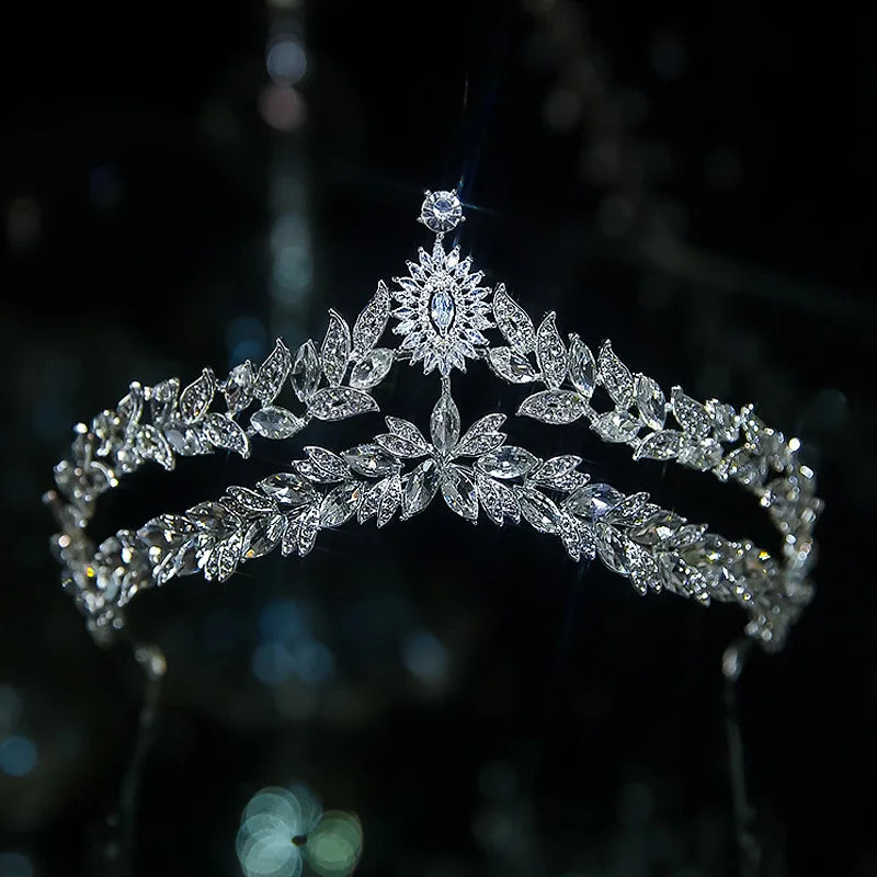 Luxury Diverse Silver Color Crystal Bridal Tiaras Crown Rhinestone Pageant Diadema Collares Headpieces Wedding Hair Accessories - EUFASHIONBAGS