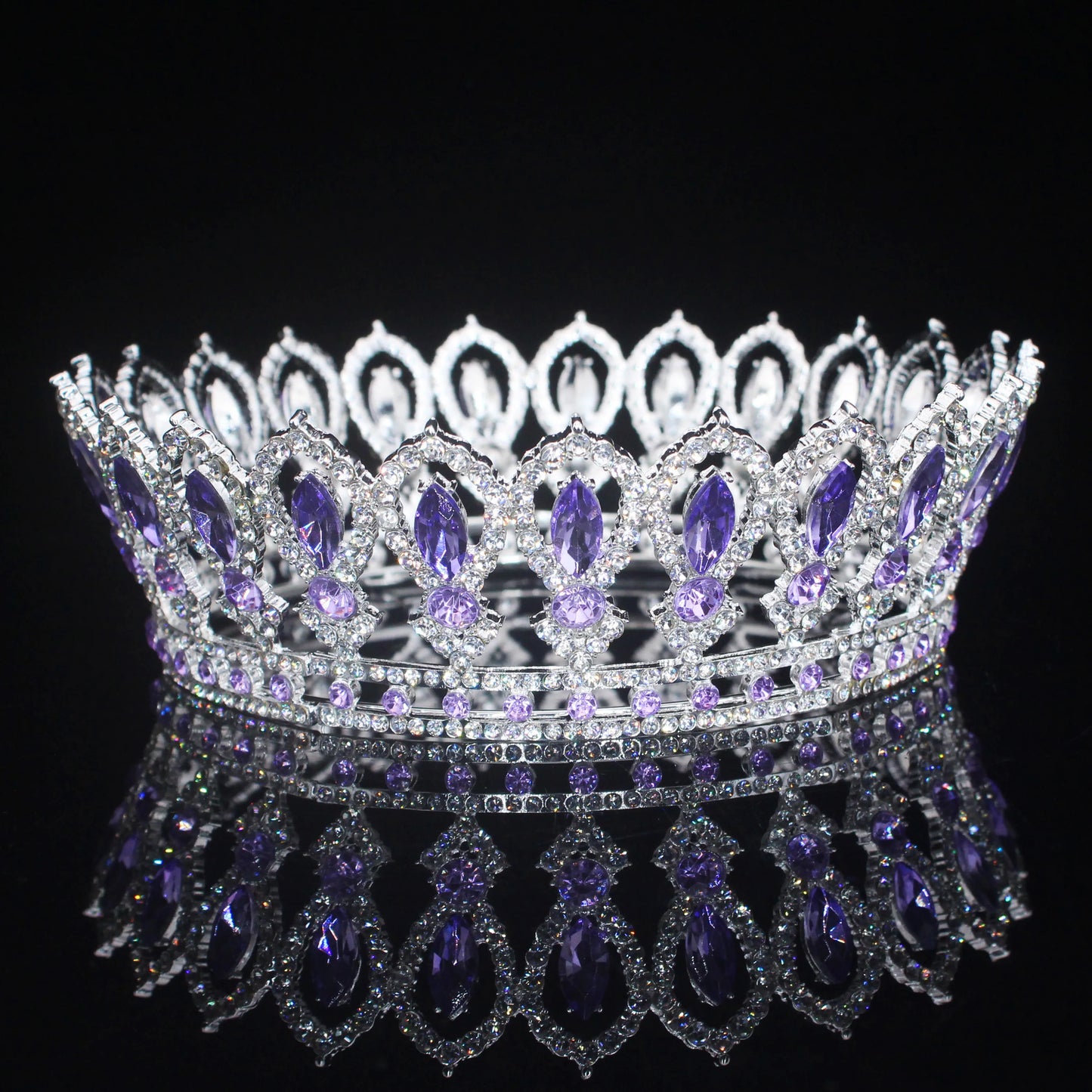 Luxury Crystal Tiaras and Crowns Queen Bride Diadem Wedding Bridal Headpiece For Women Hair Jewelry Accessories - EUFASHIONBAGS