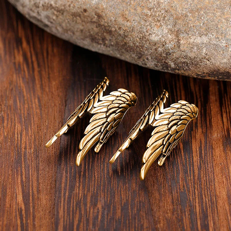 Personality Wing Clip Earrings for Women Non-piercing Ear Cuffs Hip Hop Girls Accessories Unique Gift Statement Jewelry