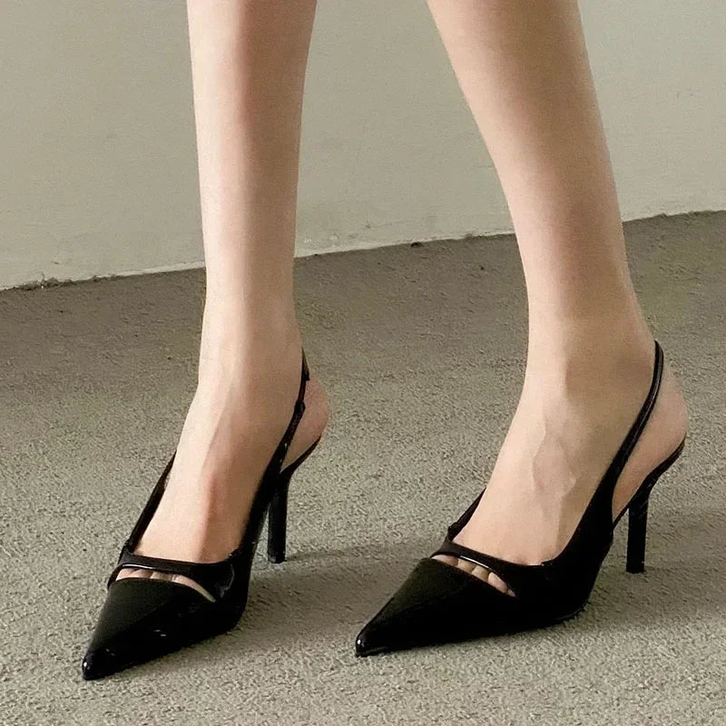 Sexy Pointed Toe Thin High Heels Women Shallow Hollow Concise Elegant Office Shoes Fashion Pumps Brand Designer Sandals Women