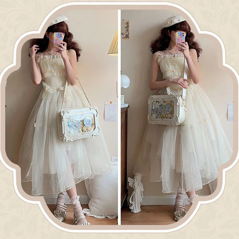 Lolita Women Ita Bags Fashion New Japanese Style JK Uniform Subculture Bolso Mujer Kawaii Bow Crossbody Shoulder Bags