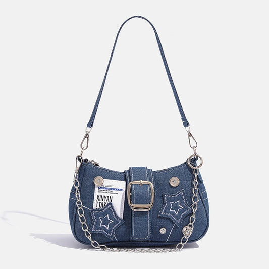 Fashion Women's Bag New Trend Denim Women Crossbody Shoulder Bags Hip Hop Style Designer Luxury Bags Female Handbag