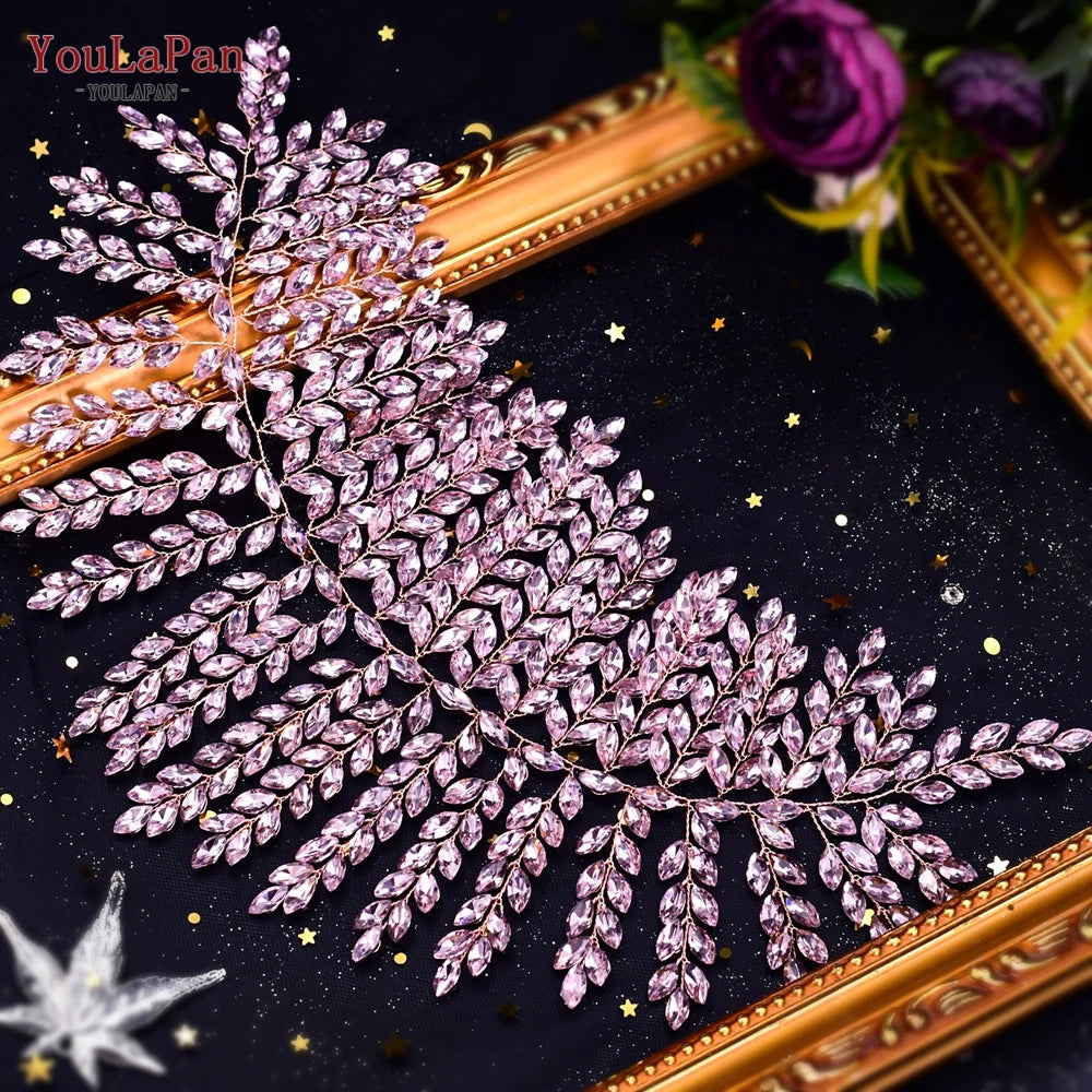 Wedding Tiara Crystal Bridal Headband Women Hair Crown Bridal Hair Accessories Bride Headpieces for Party Banquet - EUFASHIONBAGS