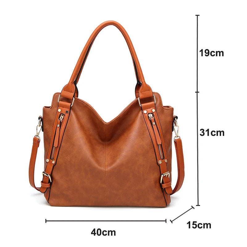 Women Tote Bag 2024 New Fashion PU Leather Women's Shoulder Bags Large Capacity Classic Design Female Crossbody Bag DM0186