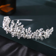 Cargar imagen en el visor de la galería, Wedding Bridal Headband Handmade Rhinestone Crystal Flower Headband Hairband Tiara For Women Wedding Hair Accessories Jewelry