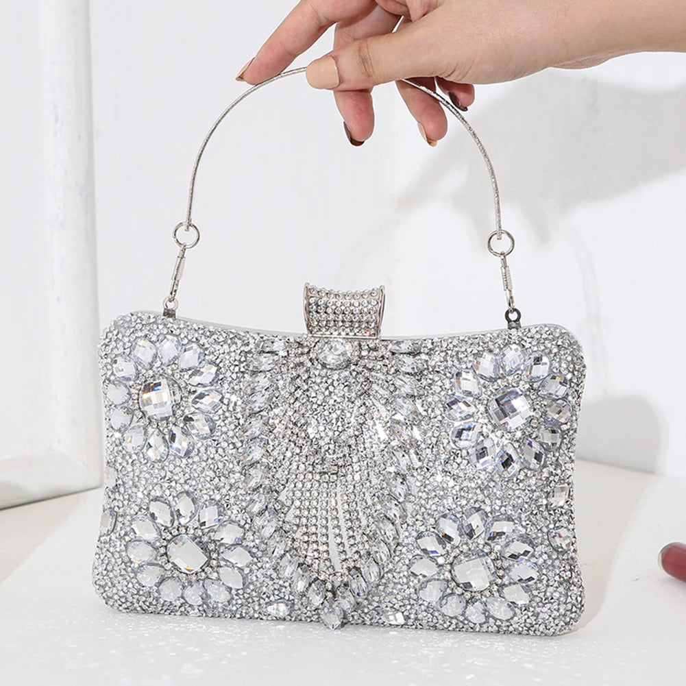 Women Diamonds Evening Bags Rhinestones Small Luxury Clutch Glitter Evening Bags for Parties Wedding Clubs