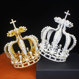 Royal Crystal Queen King Tiaras and Crowns Men/Women Pageant Prom Diadem Hair Ornaments Wedding Bridal Hair Jewelry Accessories