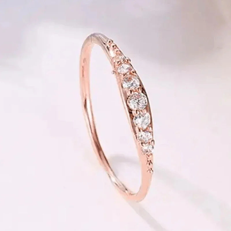 Fashion Thin Finger Rings for Women Simple Stylish 3 Color Optional Wedding Engagement Jewelry Chic Finger Accessories - EUFASHIONBAGS