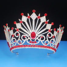 Cargar imagen en el visor de la galería, Crystal Queen King Tiara Crowns Women Girls Wedding Hair Jewelry Pageant Prom Diadem Female Headpiece Bridal Head Accessories