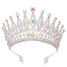 Cargar imagen en el visor de la galería, Baroque Miss Universe Queen Large Crystal AB Tiaras Crown For Bridal Women Wedding Diadem Comb Princess Party Hair Dress Jewelry