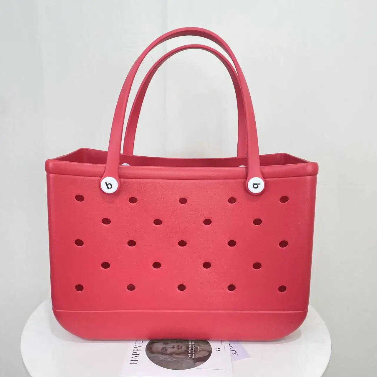 Croc Beach Tote Bag Rubber EVA Waterproof Basket Extra Large Women Shopping Shoulder Handbag Beach Jelly Sac Tote Bag Purse - EUFASHIONBAGS