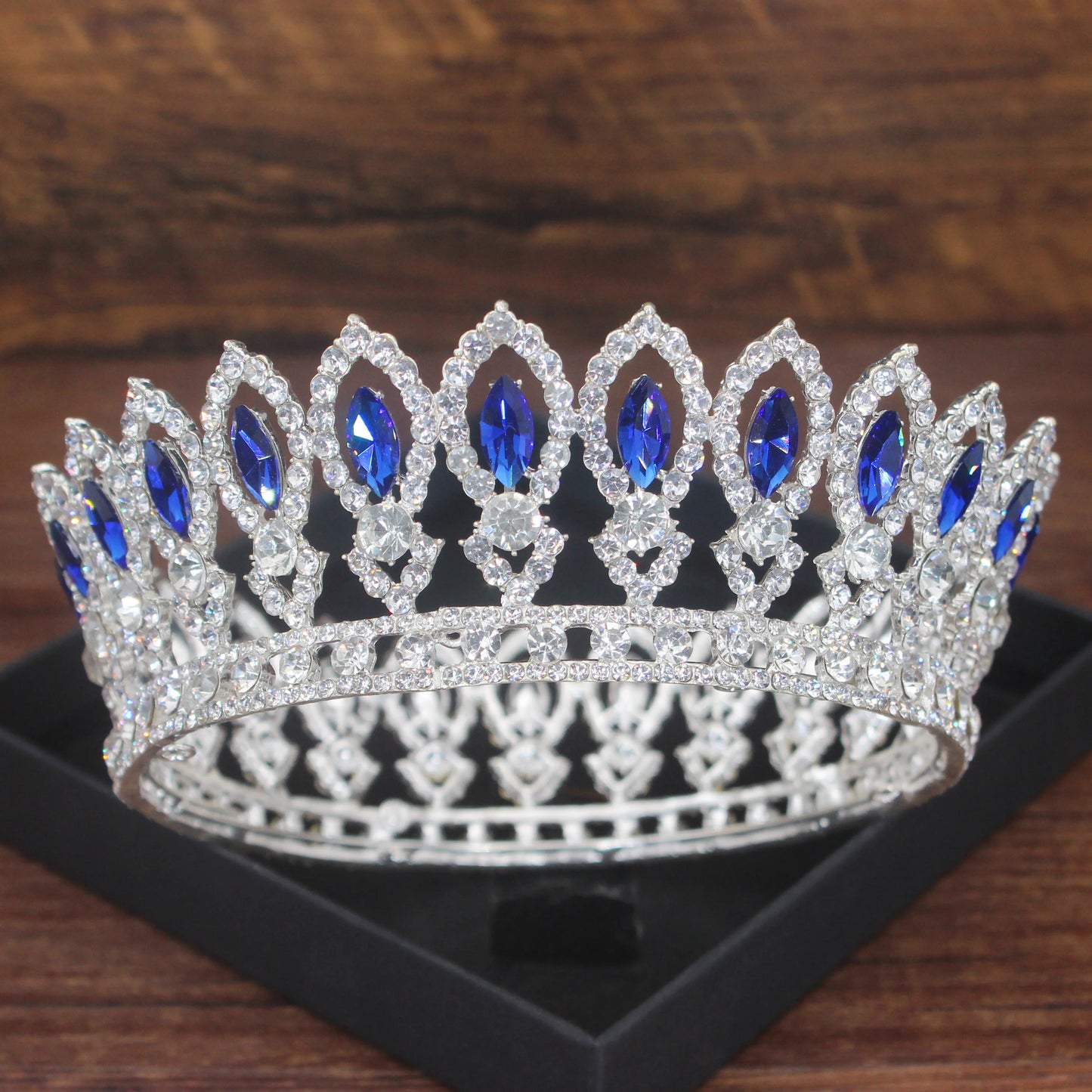 Luxury Crystal Tiaras and Crowns Queen Bride Diadem Wedding Bridal Headpiece For Women Hair Jewelry Accessories - EUFASHIONBAGS