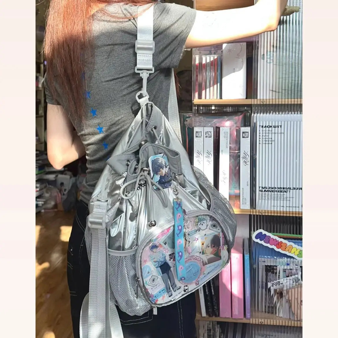 Silver Ita Bag Women New Japanese Style Pocket Chic Portable Y2k Backpack Female Hot Girls Backpacks Aesthetic - EUFASHIONBAGS